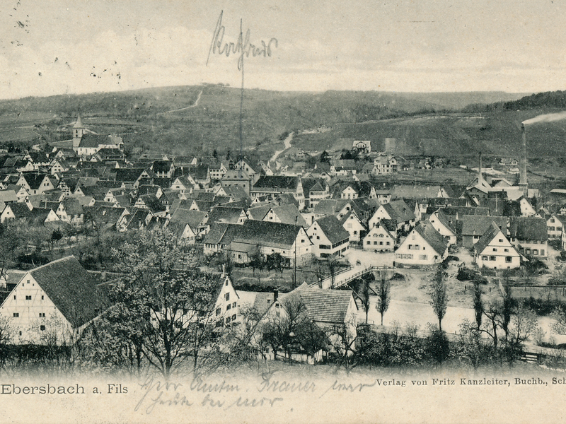 Ansichtskarte von Ebersbach aus dem Jahr 1907