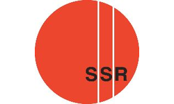Logo des Stadtseniorenrat bestehend aus einem roten Kreis mit schwarzen Buchstaben SSR