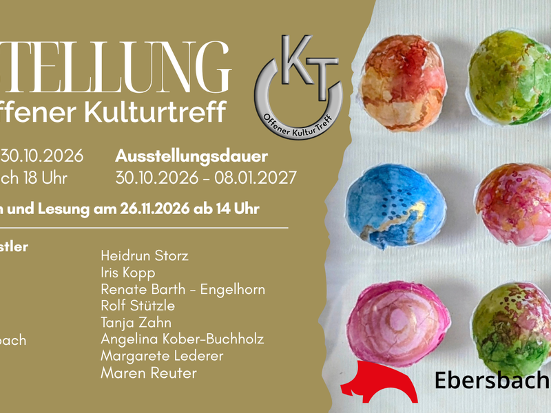 Kunst im Rathaus -Einladung zur Vernissage am 30. Oktober 2026